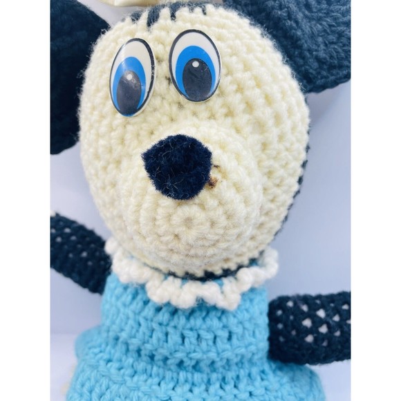 Vintage Handmade Crochet Minnie Mouse Doll 18.5” Stuffed P1 - Picture 3 of 6